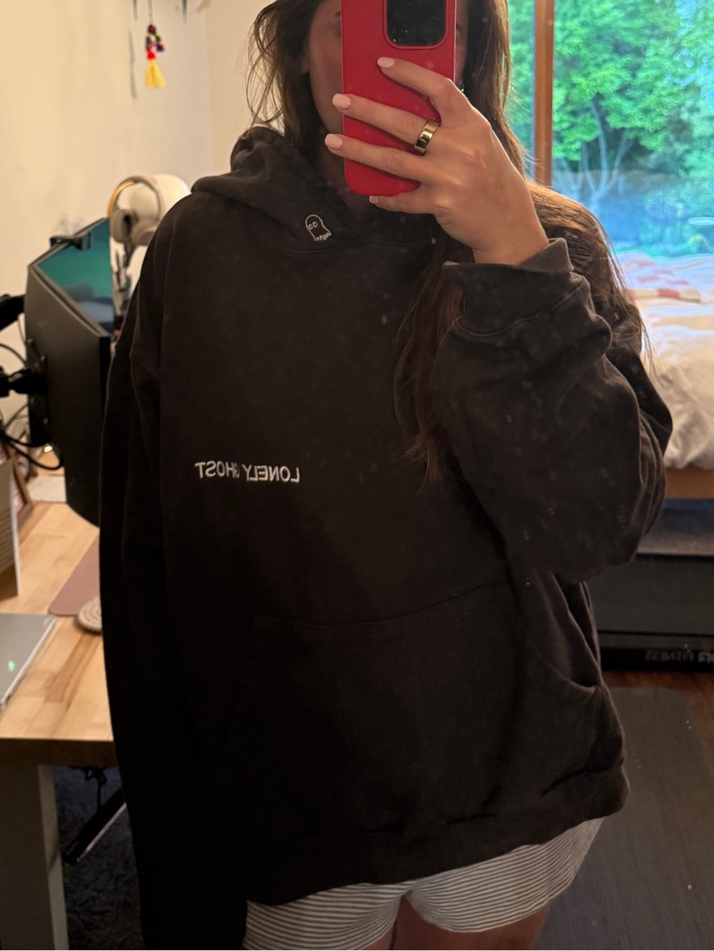 Lonely Ghost heavy weight terry fleece hoodie